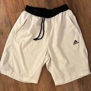 Adidas White and Black Athletic Shorts